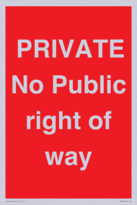 PRIVATE No Public right of way